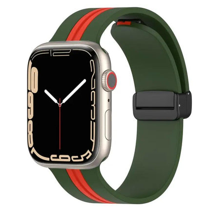 Apple Watch Band 41mm Silicone Two-Tone Magnetic Clasp