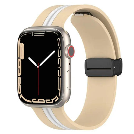 Apple Watch Band 41mm Silicone Two-Tone Magnetic Clasp