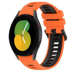 For Samsung Galaxy Watch5 44mm / Orange+Black