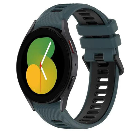 20mm Two-Tone Silicone Band For Galaxy Watch 44/47mm