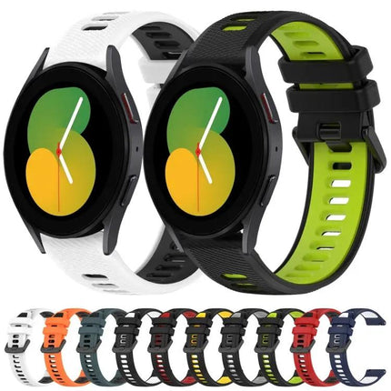 20mm Two-Tone Silicone Band For Galaxy Watch 44/47mm