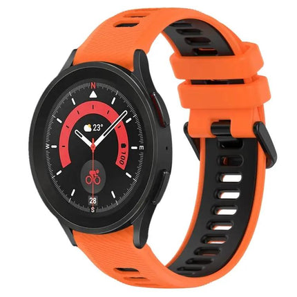 20mm Two-Tone Silicone Sports Watch Band For Galaxy Watch5