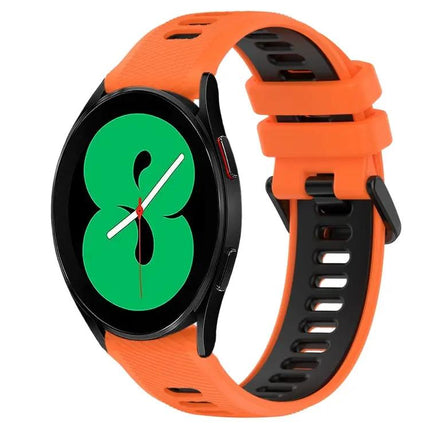 20mm Two-Tone Silicone Sports Watch Band for Galaxy Watch4
