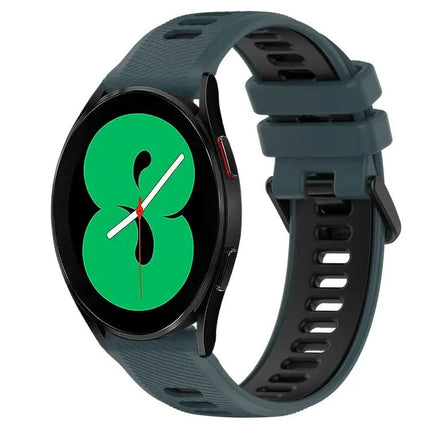 20mm Two-Tone Silicone Sports Watch Band for Galaxy Watch4