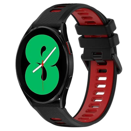 20mm Two-Tone Silicone Sports Watch Band for Galaxy Watch4