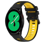 For Samsung Galaxy Watch4 44mm / Black+Yellow