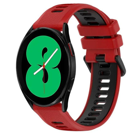 20mm Two-Tone Silicone Sports Watch Band for Galaxy Watch4
