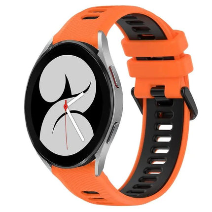 20mm Two-Tone Silicone Sports Watch Band for Galaxy Watch4