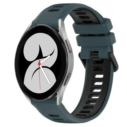 20mm Two-Tone Silicone Sports Watch Band for Galaxy Watch4