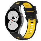 For Samsung Galaxy Watch4 40mm / Black+Yellow