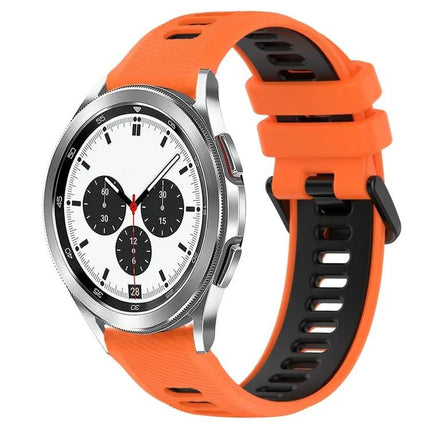 20mm Two Tone Silicone Sport Band For Galaxy Watch4 42/46mm