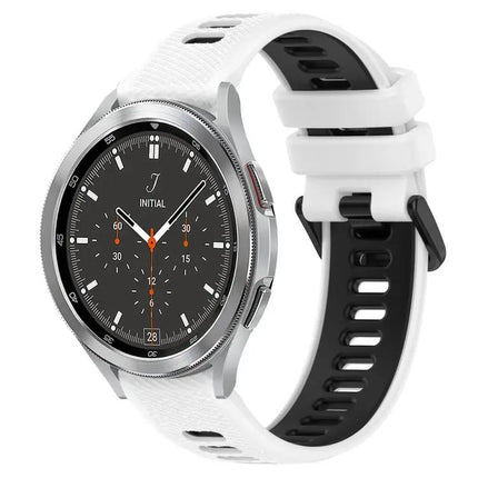 20mm Two Tone Silicone Sport Band For Galaxy Watch4 42/46mm