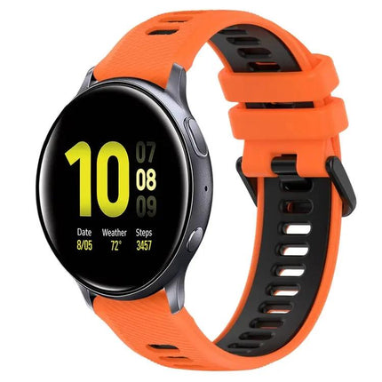 20mm Two-Tone Silicone Sports Watch Band for Galaxy Watch
