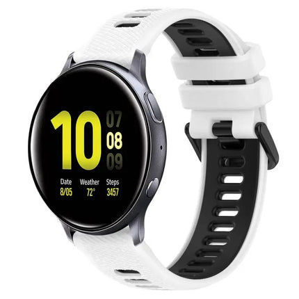 20mm Two-Tone Silicone Sports Watch Band for Galaxy Watch