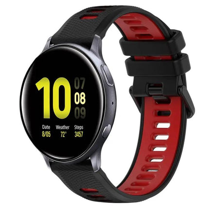 20mm Two-Tone Silicone Sports Watch Band for Galaxy Watch