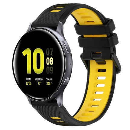 20mm Two-Tone Silicone Sports Watch Band for Galaxy Watch