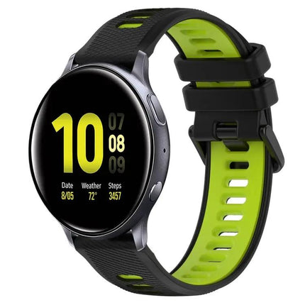 20mm Two-Tone Silicone Sports Watch Band for Galaxy Watch
