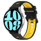 For Samsung Galaxy Watch 6 44mm / Black+Yellow