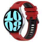 For Samsung Galaxy Watch 6 44mm / Red+Black