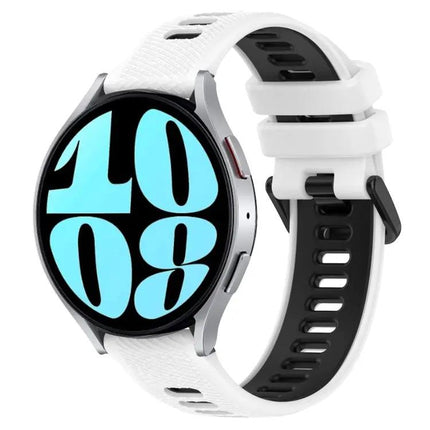 20mm Two-Tone Silicone Sports Watch Band For Galaxy Watch 6