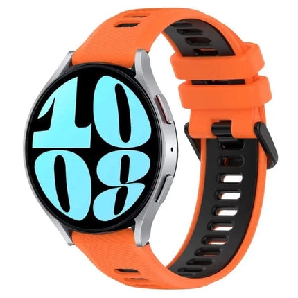 20mm Two-Tone Silicone Sports Watch Band For Galaxy Watch 6