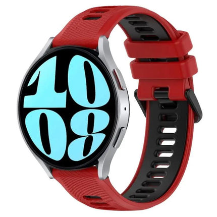 20mm Two-Tone Silicone Sports Watch Band For Galaxy Watch 6