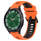 For Samsung Galaxy Watch 6 Classic 47mm / Orange+Black