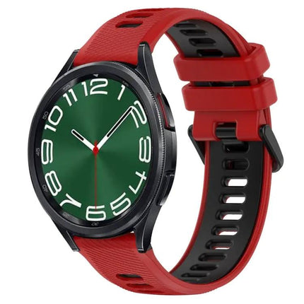 20mm Two-Tone Silicone Band For Galaxy Watch 44/47mm