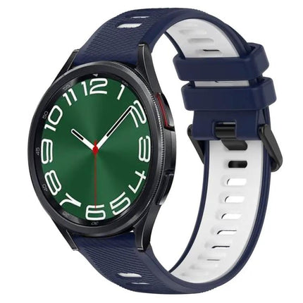 20mm Two-Tone Silicone Band For Galaxy Watch 44/47mm