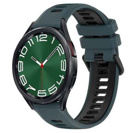 20mm Two-Tone Silicone Sports Watch Band For Galaxy Watch 6