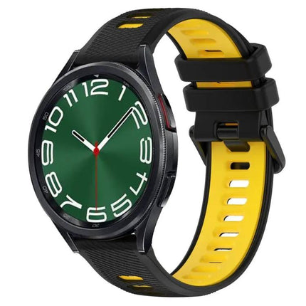 20mm Two-Tone Silicone Sports Watch Band For Galaxy Watch 6