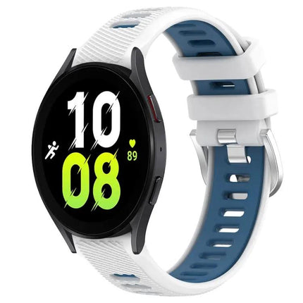 20mm Two-Tone Silicone Sports Band Steel Buckle Samsung 44mm