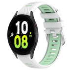 For Samsung Galaxy Watch5 44mm / White+Teal