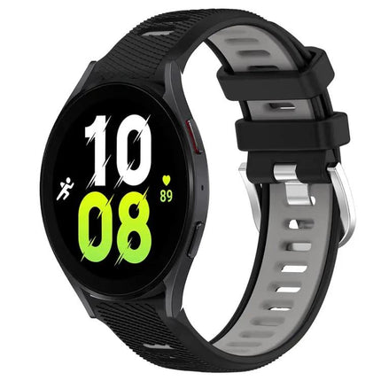 20mm Two-Tone Silicone Sports Band Steel Buckle Samsung 44mm
