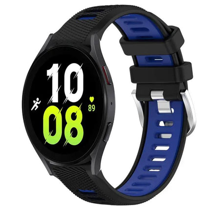 20mm Two-Tone Silicone Sports Band Steel Buckle Samsung 44mm