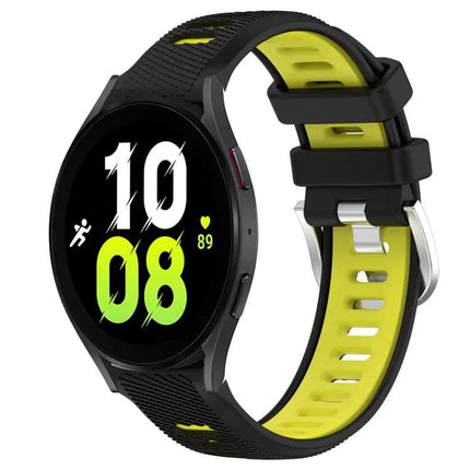 20mm Two-Tone Silicone Sports Band Steel Buckle Samsung 44mm