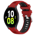 For Samsung Galaxy Watch5 44mm / Red+Black