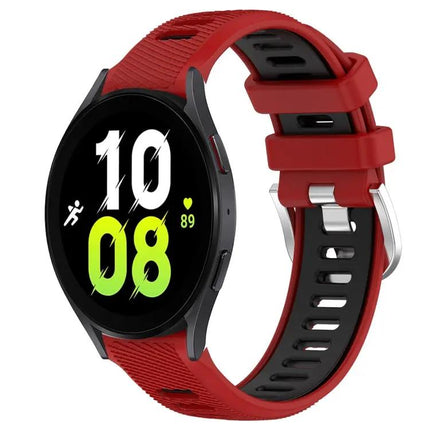 20mm Two-Tone Silicone Sports Band Steel Buckle Samsung 44mm