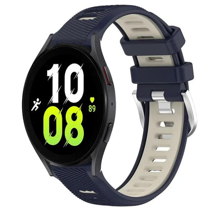 20mm Two-Tone Silicone Sports Band Steel Buckle Samsung 44mm