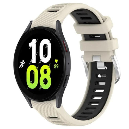 20mm Two-Tone Silicone Sports Band Steel Buckle Samsung 44mm