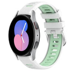 For Samsung Galaxy Watch5 40mm / White+Teal