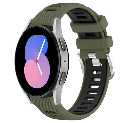 20mm Silicone Sport Band Two-Tone For Galaxy Watch5/5 Pro