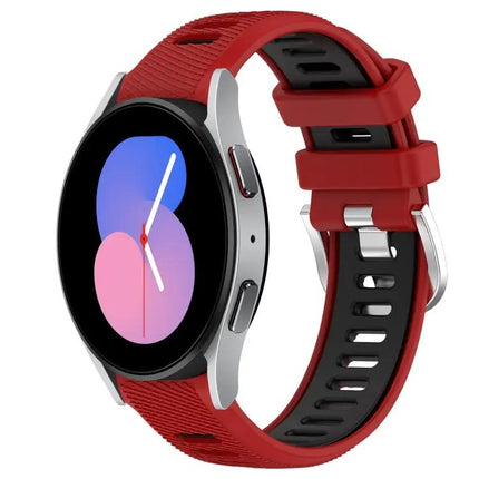 20mm Silicone Sport Band Two-Tone For Galaxy Watch5/5 Pro