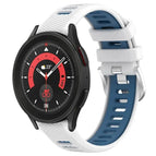 For Samsung Galaxy Watch5 Pro 45mm / White+Blue