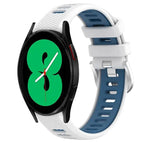 For Samsung Galaxy Watch4 44mm / White+Blue