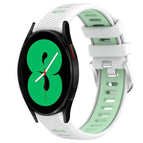 For Samsung Galaxy Watch4 44mm / White+Teal