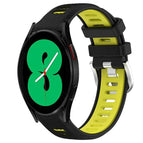 For Samsung Galaxy Watch4 44mm / Black+Lime Green
