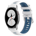 For Samsung Galaxy Watch4 40mm / White+Blue