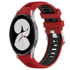 For Samsung Galaxy Watch4 40mm / Red+Black