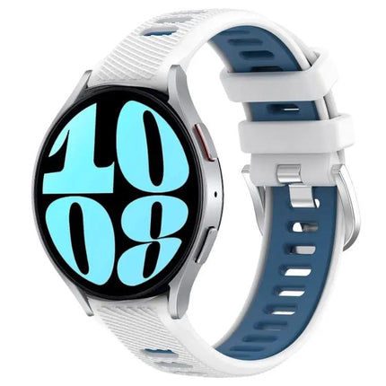 20mm Two-Tone Silicone Sports Band Steel Buckle Samsung 44mm